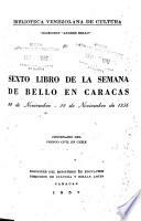 Libro de la Semana de Bello en Caracas
