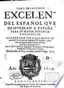 Libro de las cinco Excelencias del Espannol