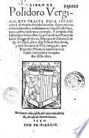 Libro de Polidoro Vergilio, que tracta de la inuencion y principio de todas las cosas