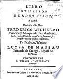 Libro intitvlado Exhortacion a salud
