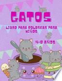 Libro para colorear de gatos para niños de 4 a 8 años