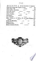 Librorum Græcorum, Latinorum, Gallicorum, Italicorum, & Hispanicorum, Ex Musæo Clarissimi D. Magliabechi, Serenissimi Magni Etruriæ Principis Bibliothecarii; Nec Non Latinorum, Anglicorum, Aliorumque in Bibliotheca Nobilisimi Historiographi Joannis Rushworth: Catalogus