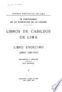 Libros de Cabildos de Lima: 1588-1593