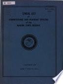Lineal List of Commissioned and Warrant Officers of the Marine Corps Reserve