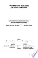 Lineamientos generales para un sistema financiero