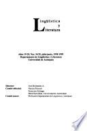 Lingüística y literatura