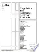 Linguistics and Language Behavior Abstracts