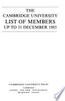 List of Members - Cambridge University