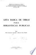 Lista básica de obras para bibliotecas públicas