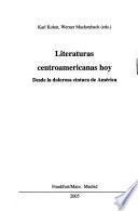 Literaturas centroamericanas hoy