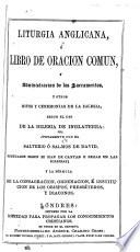 Liturgia anglicana, ó Libro de oracion comun