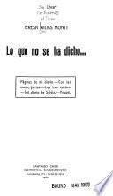 Lo que no se ha dicho