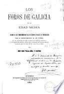 Los foros de Galicia en la Edad Media