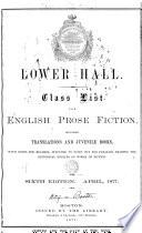 Lower hall. Class list for English prose fiction