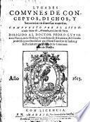 Lugares comunes de conceptos, dichos, y Sentencias en diverses materias