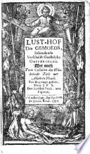 Lusthof des gemoeds, inhoudende verscheide geestelyke oeffeningen, met noch twee collatien der wandelende ziele met Adam en Noach tot stigtinge gestelt door J.P.S.