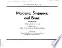 Malaysia, Singapore, and Brunei, Official Standard Names Approved by the United States Board on Geographic Names