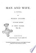 Man and Wife a Novel by Wilkie Collins