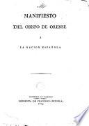Manifiesto del Obispo de Orense á la nacion española