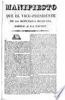 Manifiesto que el Vice-presidente de la Republica Mexicana dirige a la nacion. (Enero 4, 1830.).