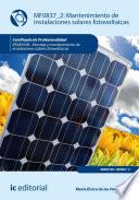 Mantenimiento de instalaciones solares fotovoltaicas. ENAE0108
