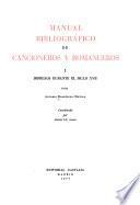 Manual bibliográfico de cancioneros y romanceros