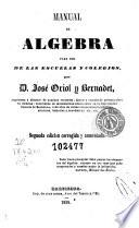 Manual de álgebra