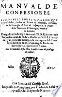 Manual de confessores, etc
