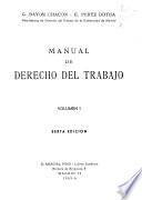 Manual de derecho del trabajo