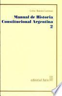 Manual de Historia Constitucional Argentina