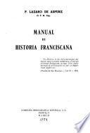 Manual de historia franciscana