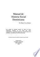 Manual de historia social dominicana