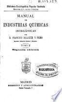 Manual de industrias químicas inorgánicas