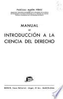 Manual de introducción a la ciencia del derecho