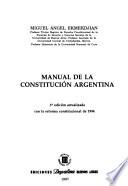 Manual de la Constitución Argentina
