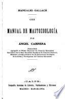 Manual de mastozoología