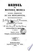 Manual de materia medica ó Sucinta descripcion de los medicamentos