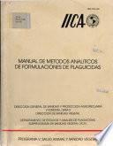 Manual de métodos analíticos de formulaciones de plaguicidas