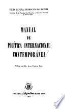 Manual de política internacional contemporánea