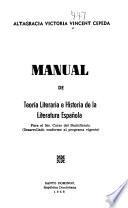 Manual de teoría literaturia e historia de la literatura española