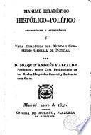 Manual estadístico histórico-político, genealógico y astronómico, ó Vista estadística del mundo y compendio general de notícias
