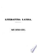 Manual histórico-crítico de la literatura latina
