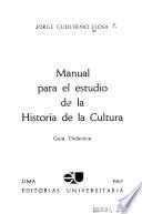 Manual para el estudio de la historia de la cultura
