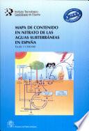 Mapa de contenido en nitrato de las aguas subterráneas en España