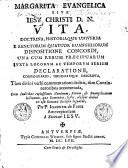 Margarita evangelica sive Iesv Christi D. N. vita, doctrina, historiaque universa e Sanctorum quatuor Euangeliorum dispositione concordi, ...