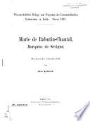 Marie de Rabutin-Chantal, Marquise de Sévigné