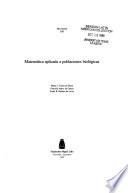 Matemática aplicada a poblaciones biológicas