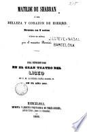 Matilde de Shabran o sea Belleza y corazón de hierro