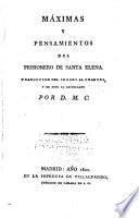 Máximas y pensamientos del prisionero de Santa Elena