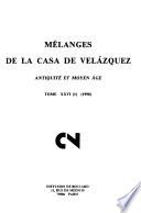 Mélanges de la Casa de Velázquez